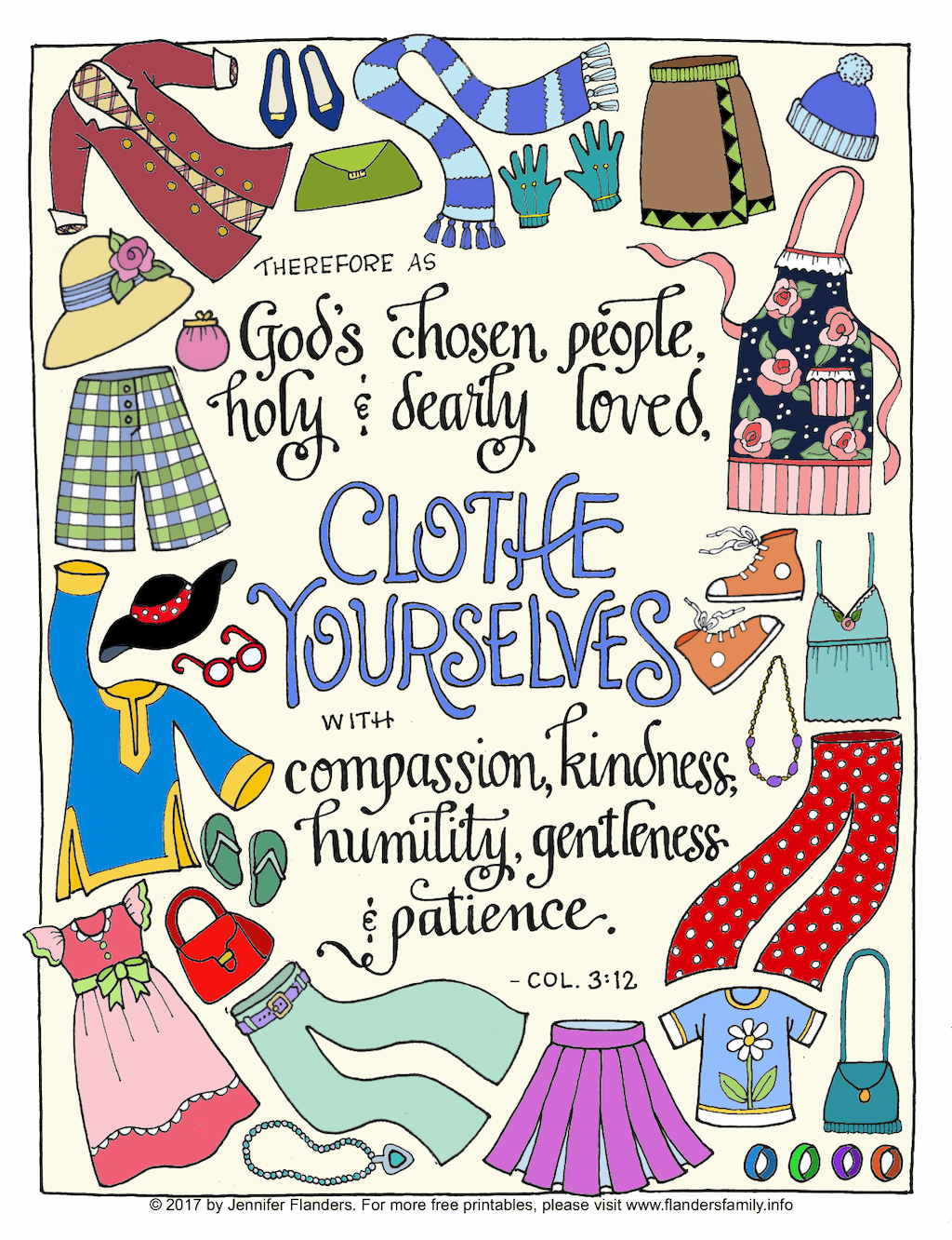 Clothe Yourself with Humility Coloring Page - Flanders Family Home Life