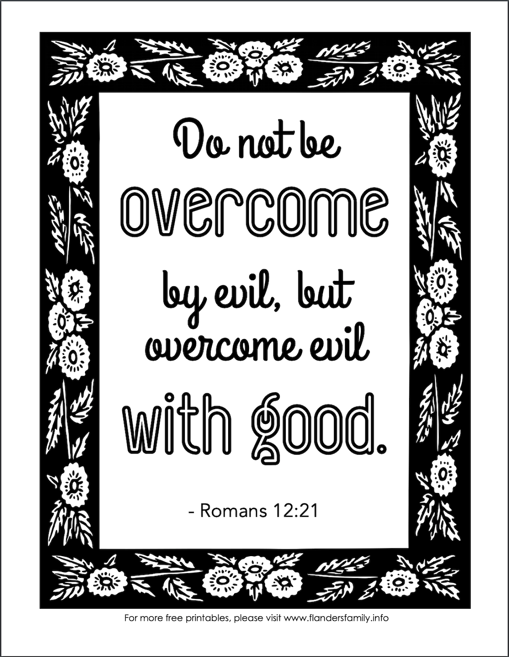 Overcome Evil With Good Coloring Page Flanders Family Homelife