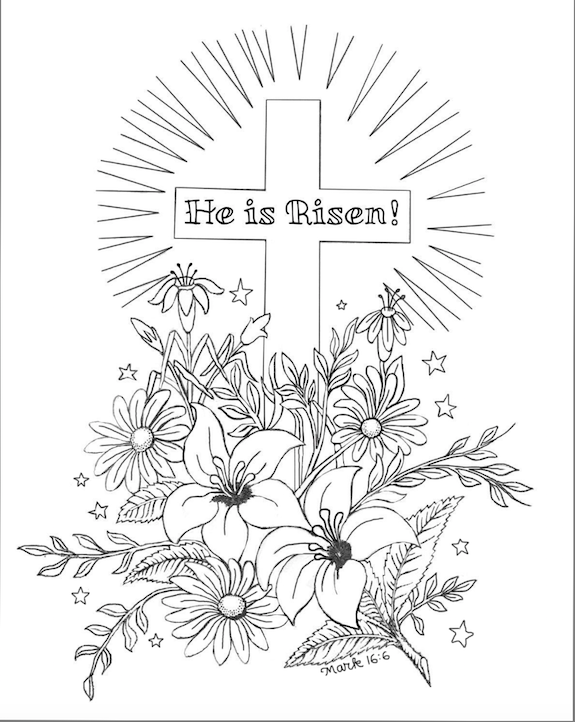 He Is Risen! (Coloring Page) - Flanders Family Homelife