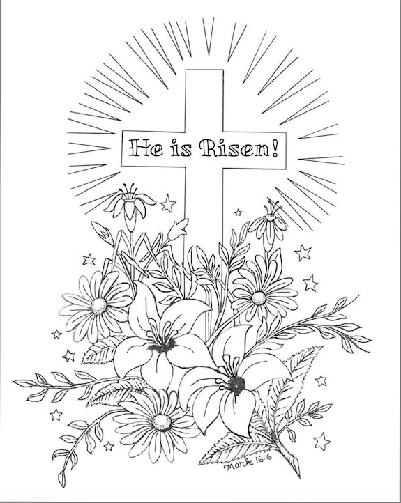 Download He Is Risen! (Coloring Page) - Flanders Family Homelife