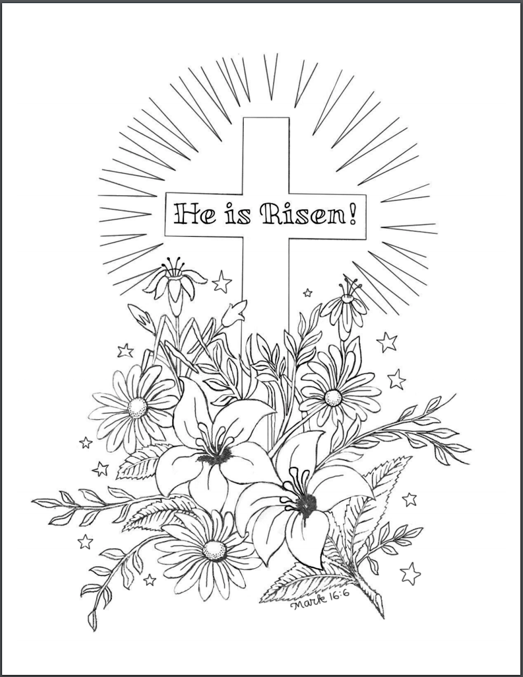 Download He Is Risen Coloring Page Flanders Family Homelife