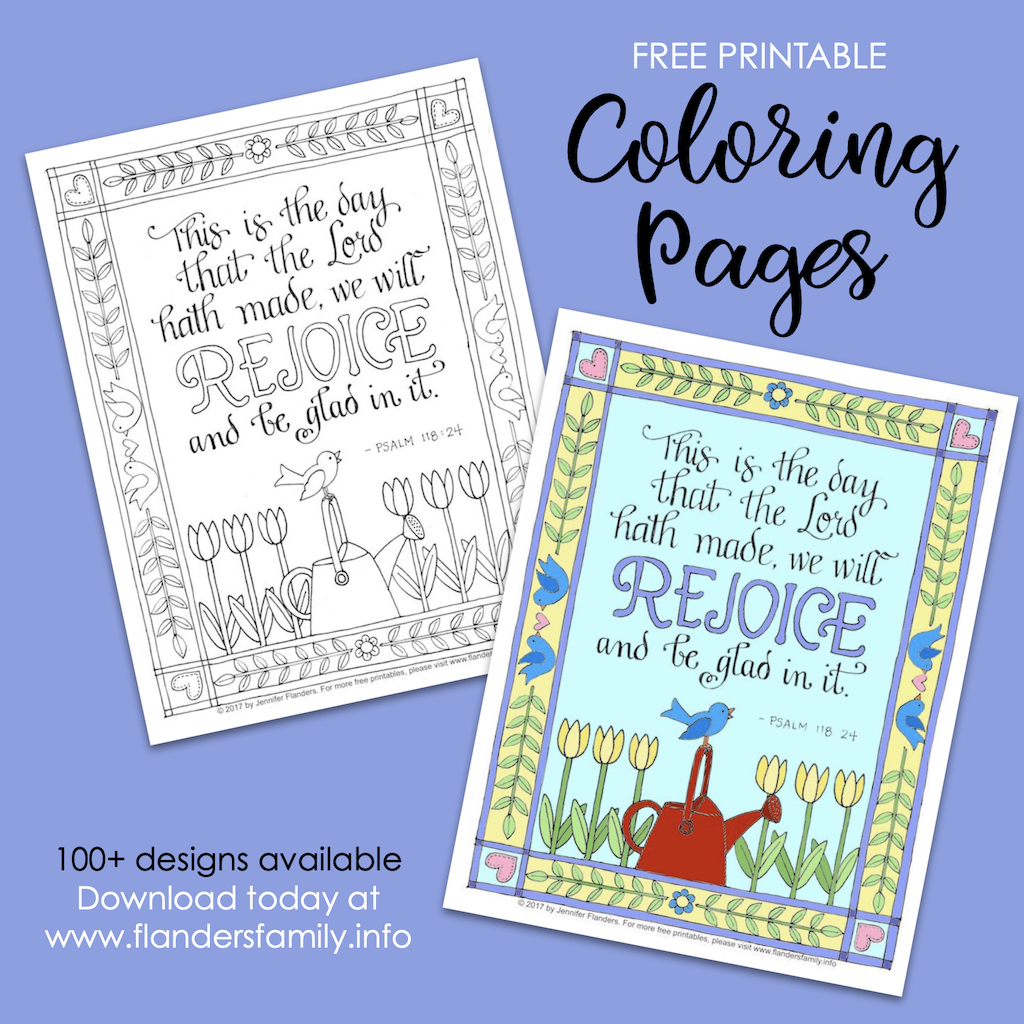 Rejoice and Be Glad Coloring Page