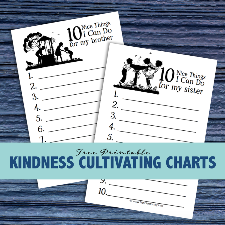 Teaching Kids Kindness (Free Printable) - Flanders Family Home Life