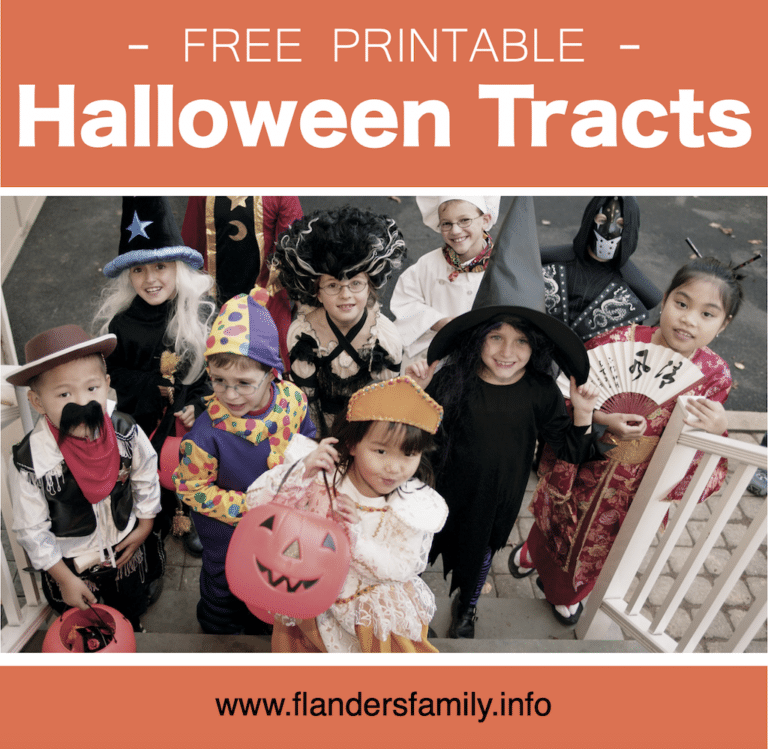 Free Printable TrickorTreat Tracts Flanders Family Home Life