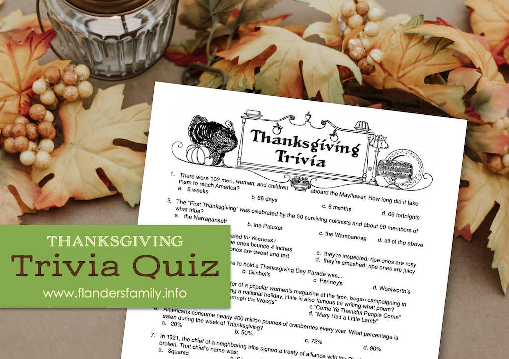 Free Printable Thanksgiving Trivia Quiz