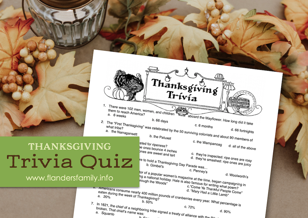 Thanksgiving Trivia Quiz Test Your Knowledge Flanders Family Homelife