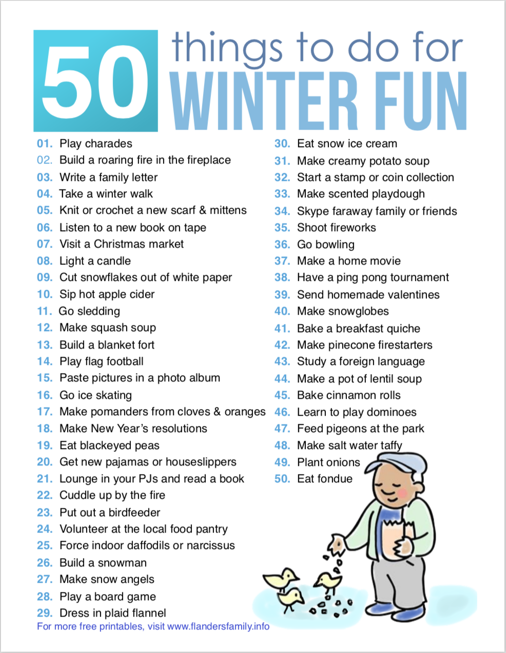 50 Things to Do for Winter Fun