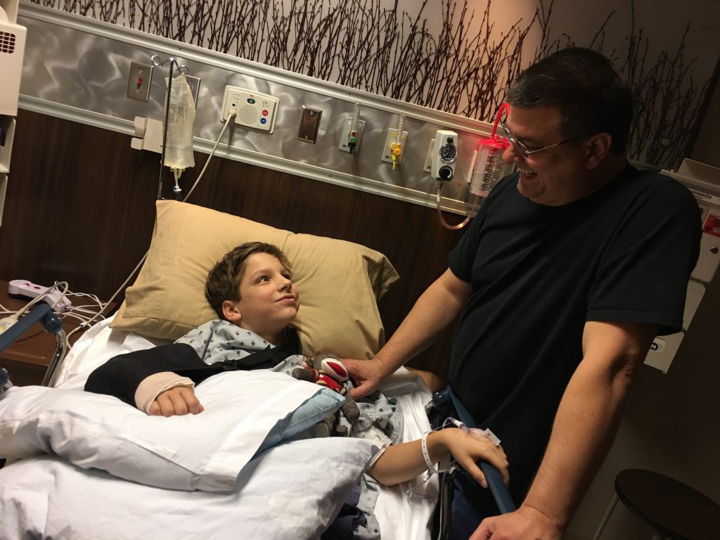 Daniel right after surgery