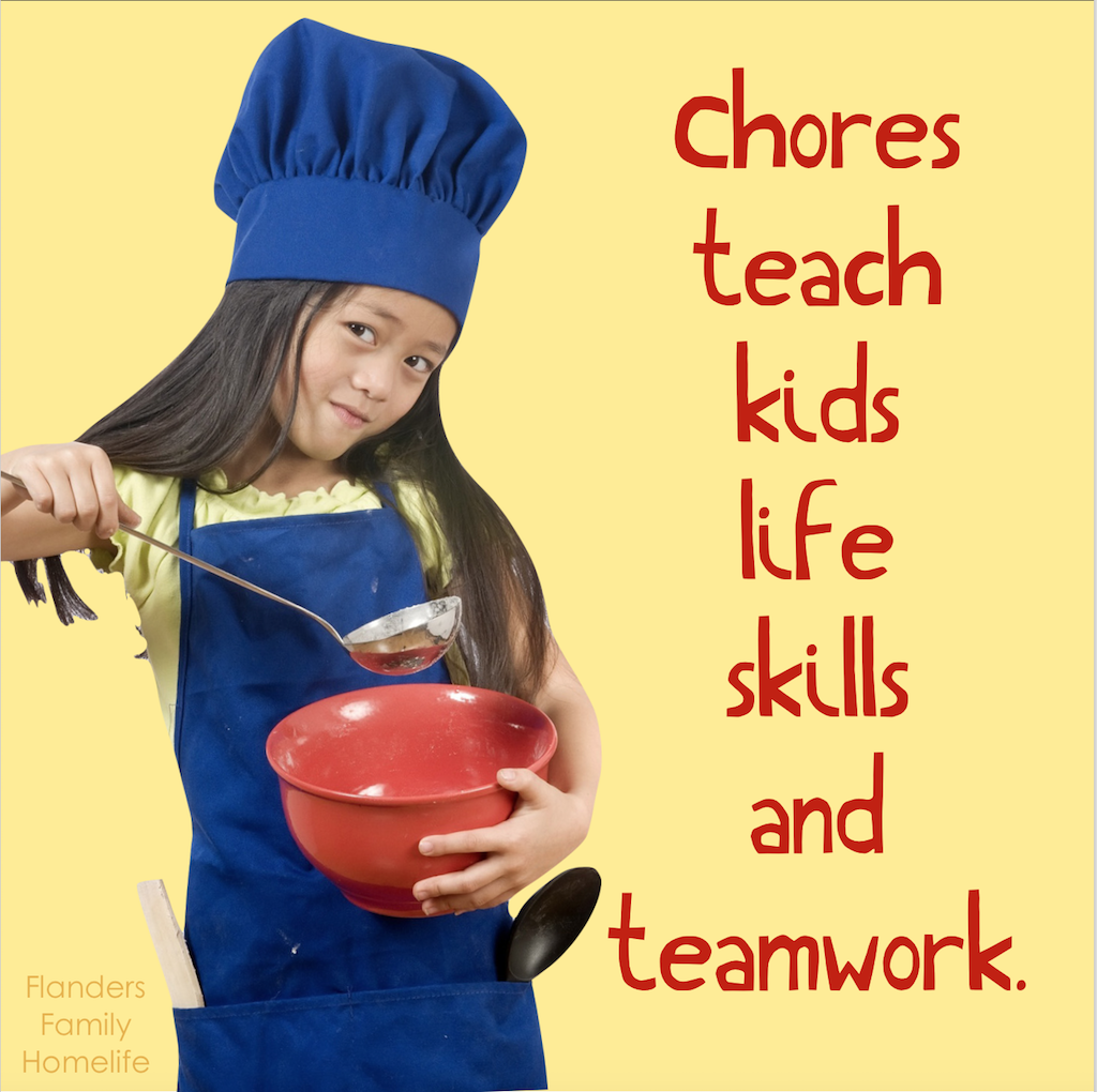 A few of the many benefits of having children do chores