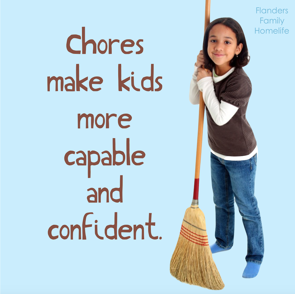 A few of the many benefits of having children do chores
