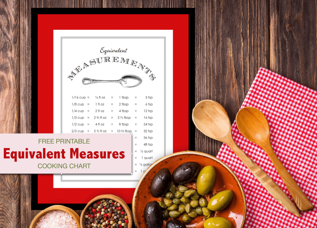 Cooking Measures Equivalency Chart Flanders Family Homelife