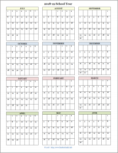 Academic Calendar Template 2018-19 from www.flandersfamily.info