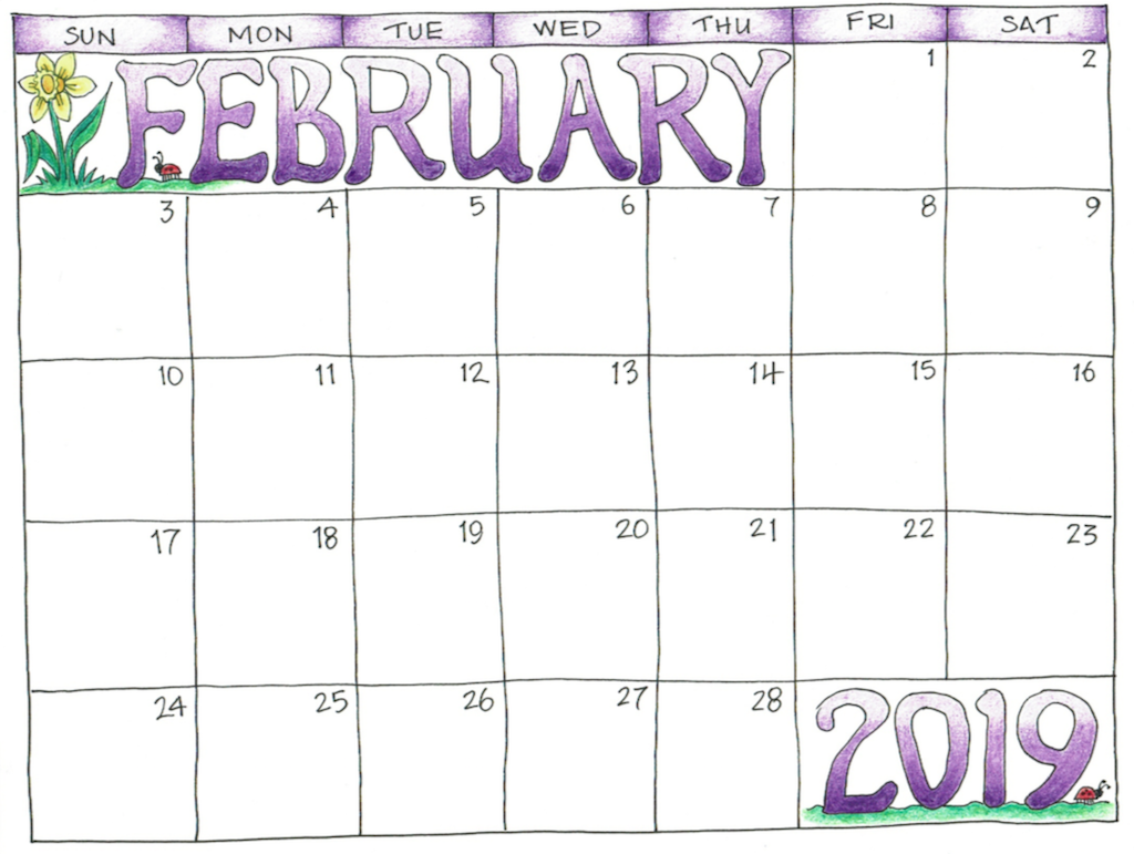 2019 Weekly Calendar Printable Calendar Printables