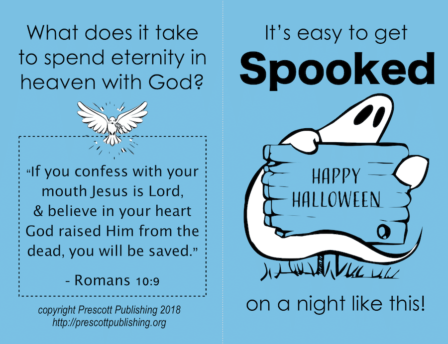Free printable trick-or-treat tracts for Halloween