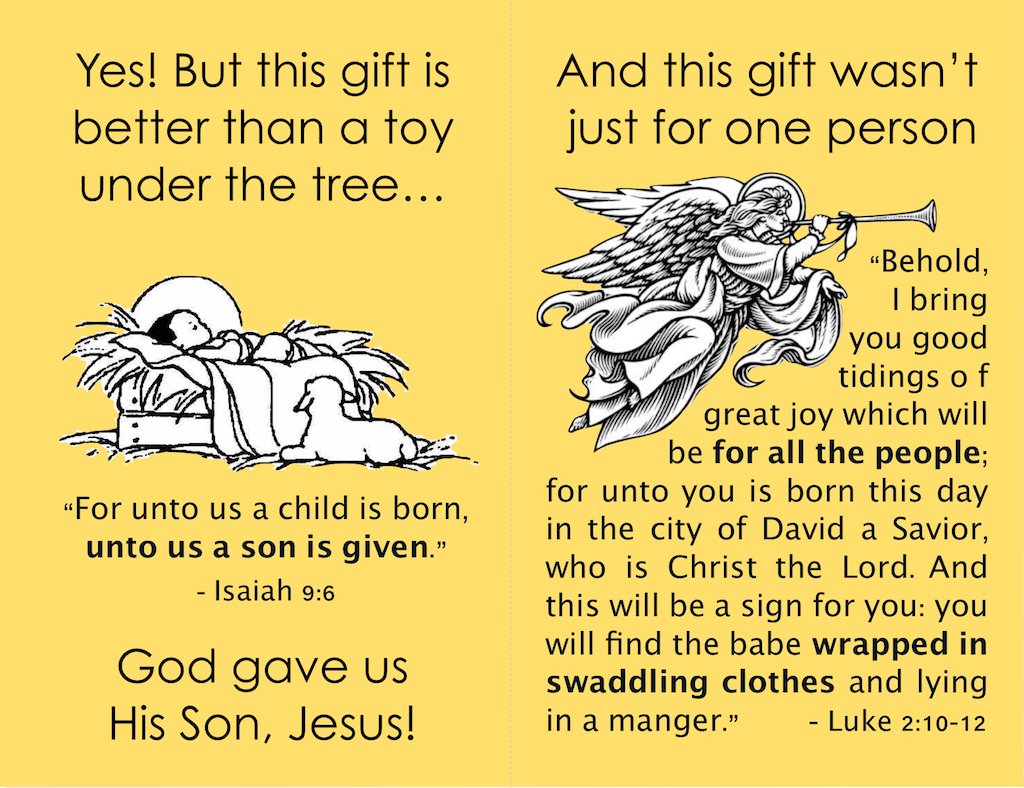 Christmas Gospel Tracts Printable Printable World Holiday