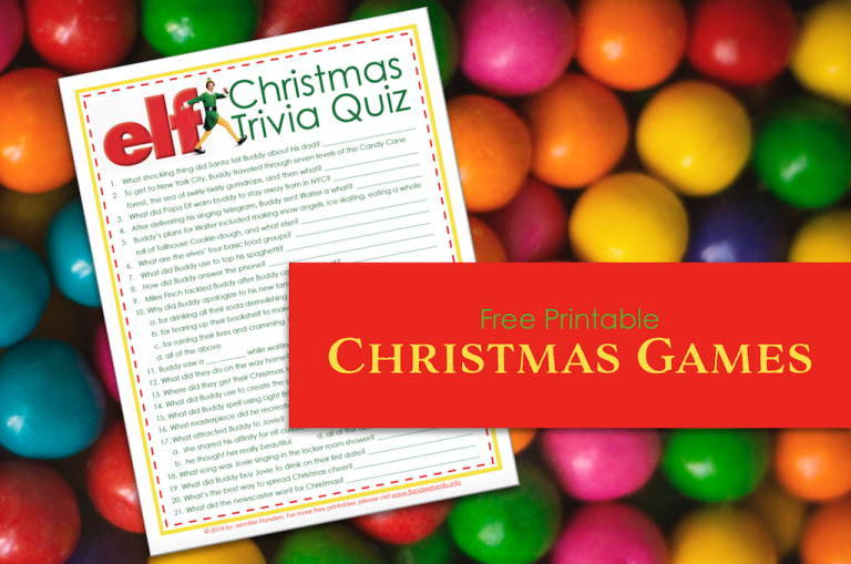 Elf Christmas Trivia Game (Free Printable) Flanders Family Homelife