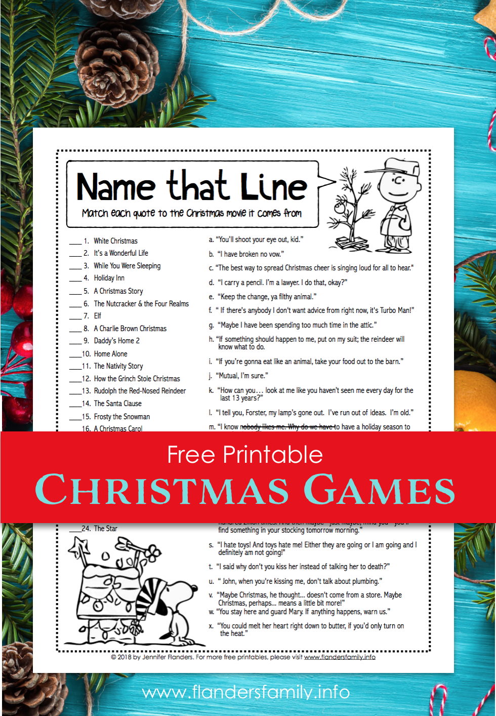 Name That Line Christmas Quiz Flanders Family Homelife