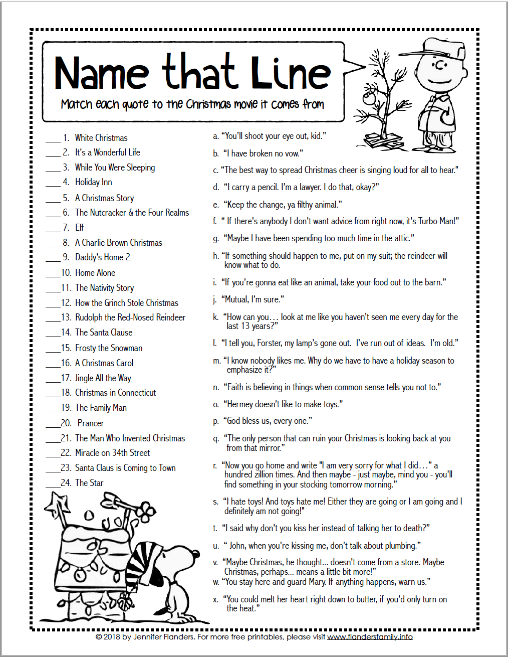 Free Printable Christmas Movie Trivia Questions And Answers