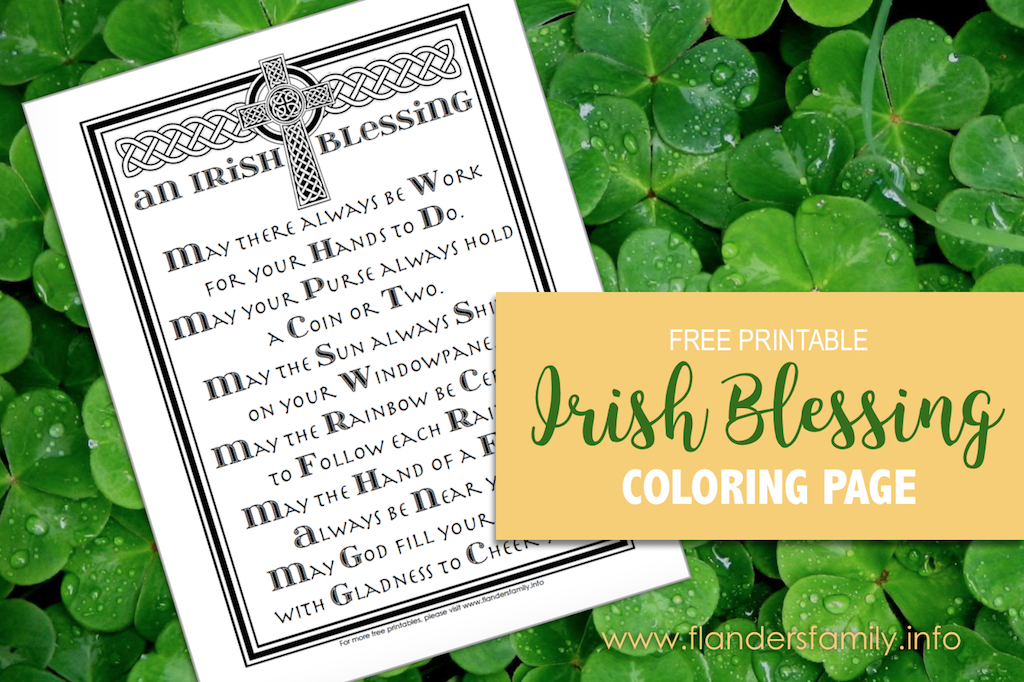 Irish Blessing - Free Printable Coloring Page