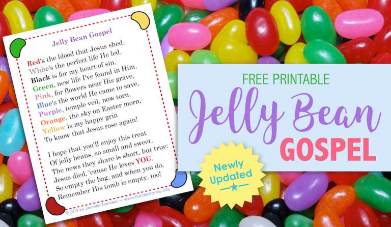 Jelly Bean Gospel (Free Printable) - Flanders Family Homelife