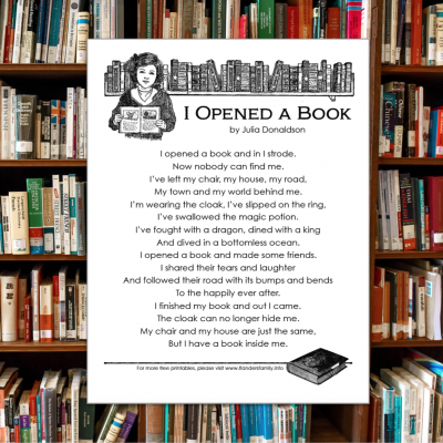 I Opened a Book (Free Printable Poem)