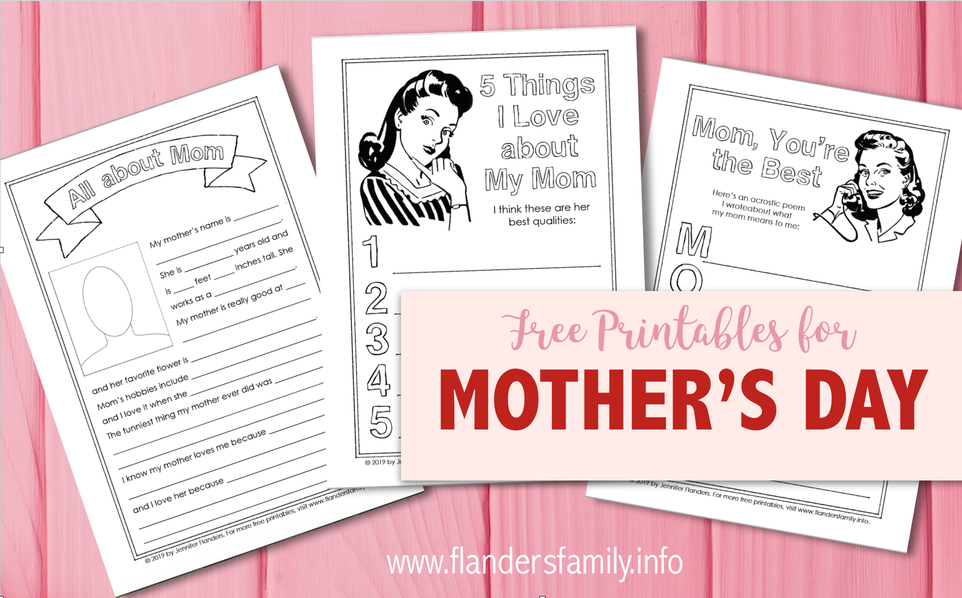 Mother's Day Printables from Flanders Family