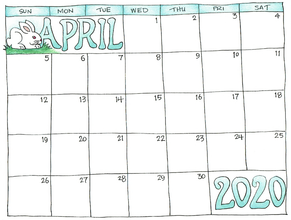2020 April Calendar