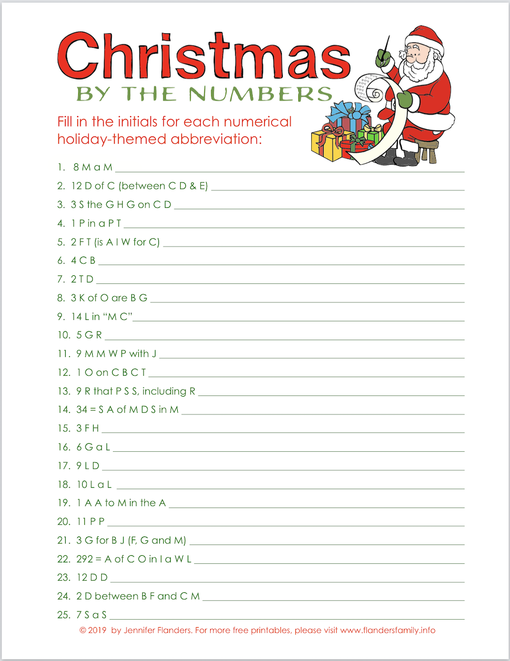 Christmas By the Numbers - Color