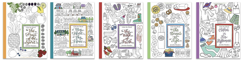 Color the Word Coloring Books by Jennifer Flanders