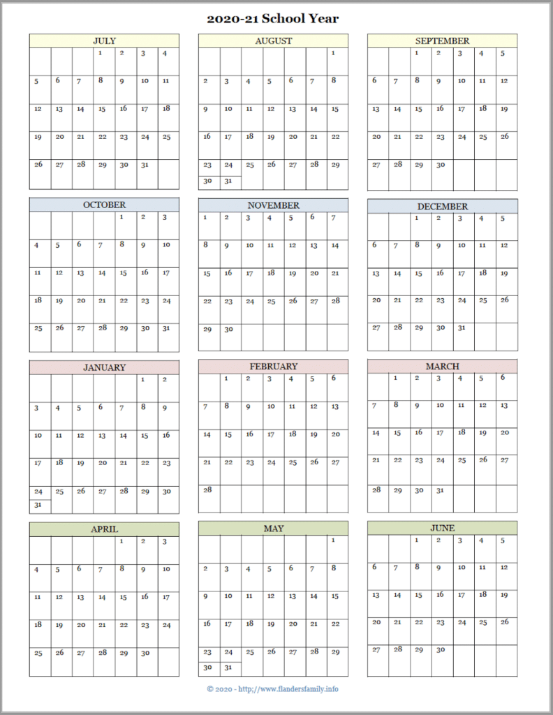 printable summer calendar 2021 2021 Calendars For Advanced Planning Flanders Family Homelife printable summer calendar 2021