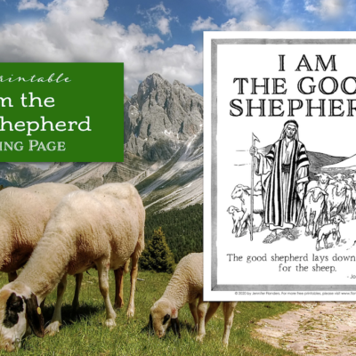 I AM the Good Shepherd Coloring Page