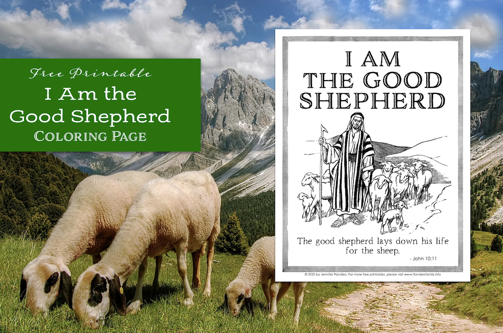 I Am the Good Shepherd Coloring Page