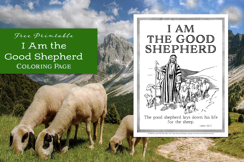 I AM The Good Shepherd Coloring Page - Flanders Family Homelife I AM The Good Shepherd Coloring Page - Flanders Family Homelife