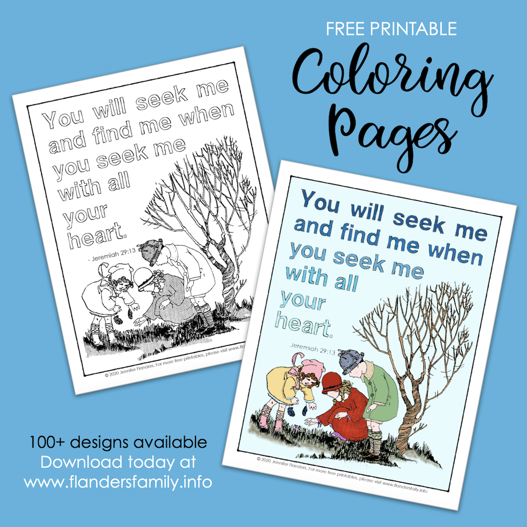 Seek me and find me coloring page flanders family home life