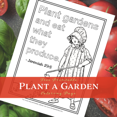 Plant a Garden Coloring Page
