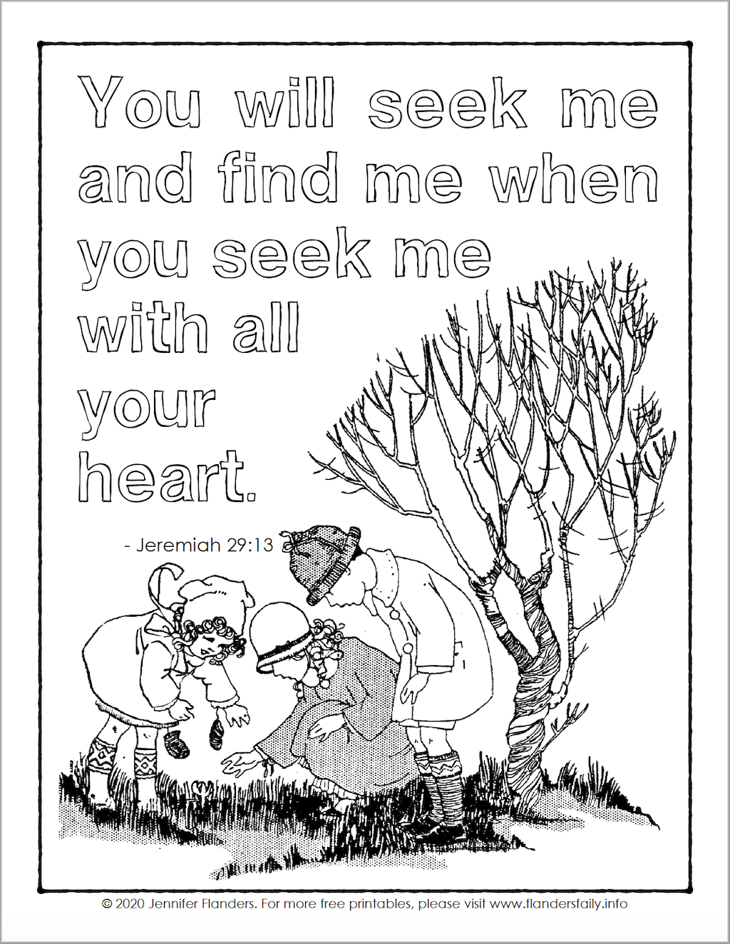 Seek me and find me coloring page flanders family homelife