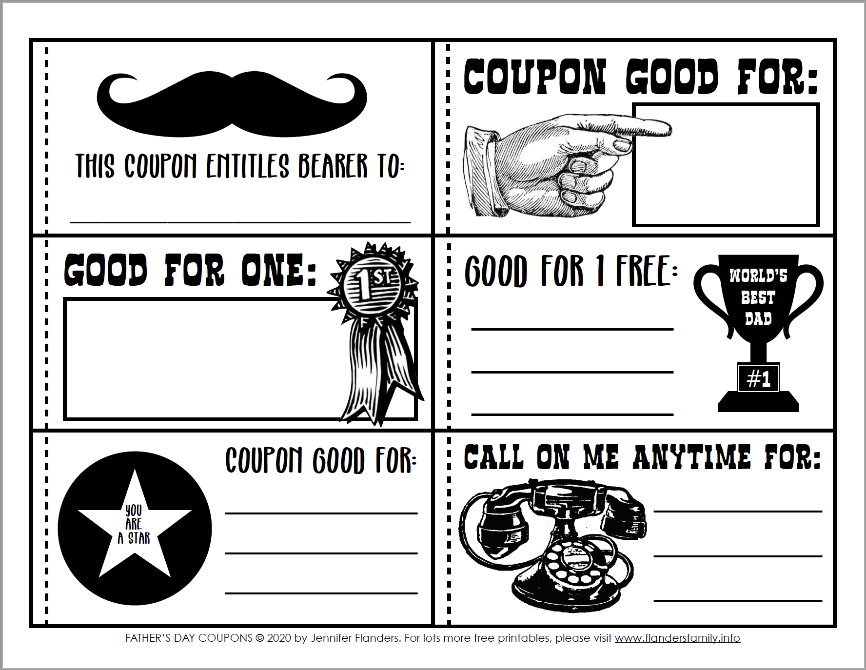 Father S Day Coupon Book Free Printable Flanders Family Homelife