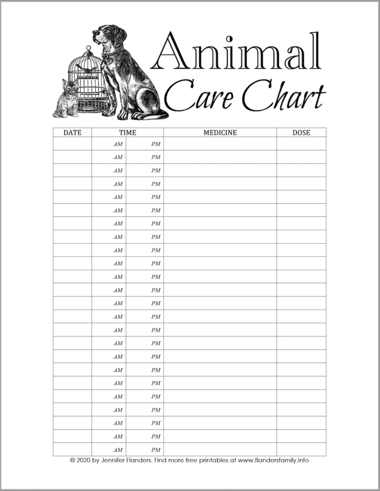 Animal Care Chart Free Printable Flanders Family Home Life animal-care-chart-free-printable-flanders-family-home-life