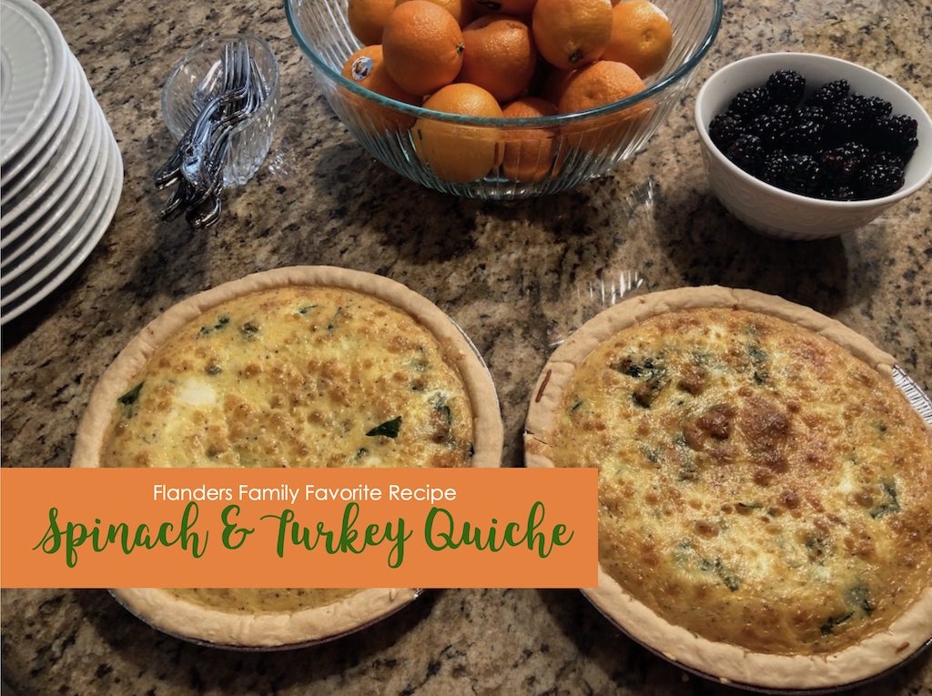 Spinach and Turkey Quiche