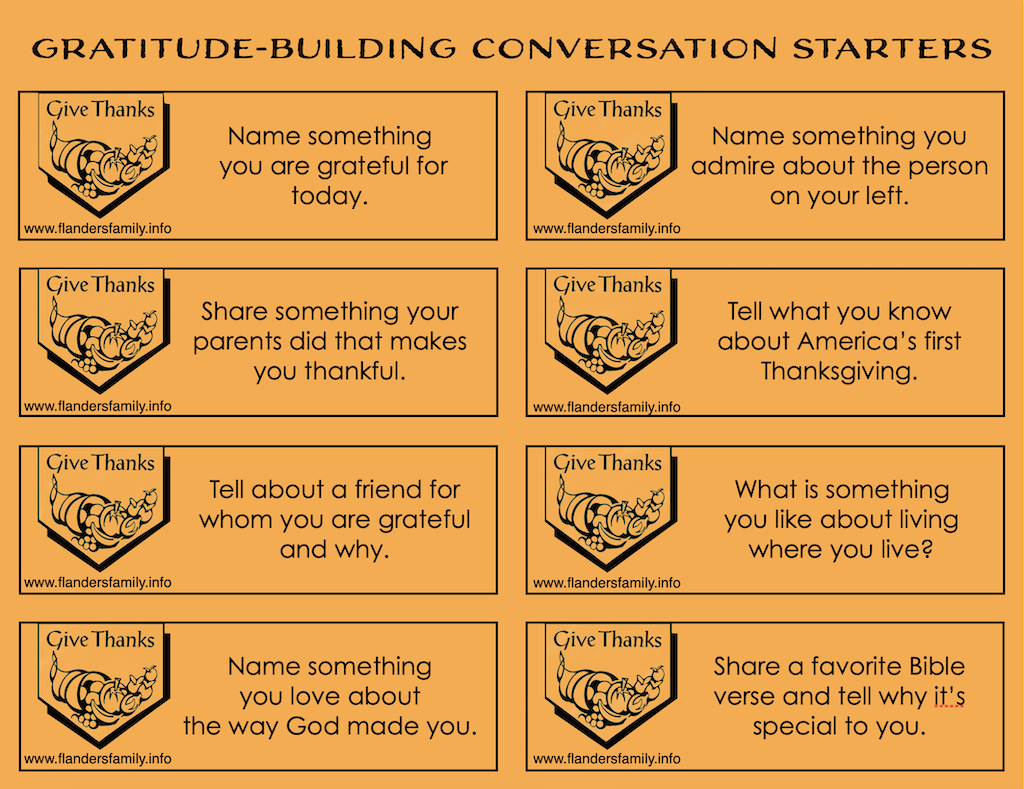 Thanksgiving Conversation Starters 