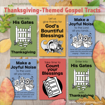 Gospel Tracts for Thanksgiving
