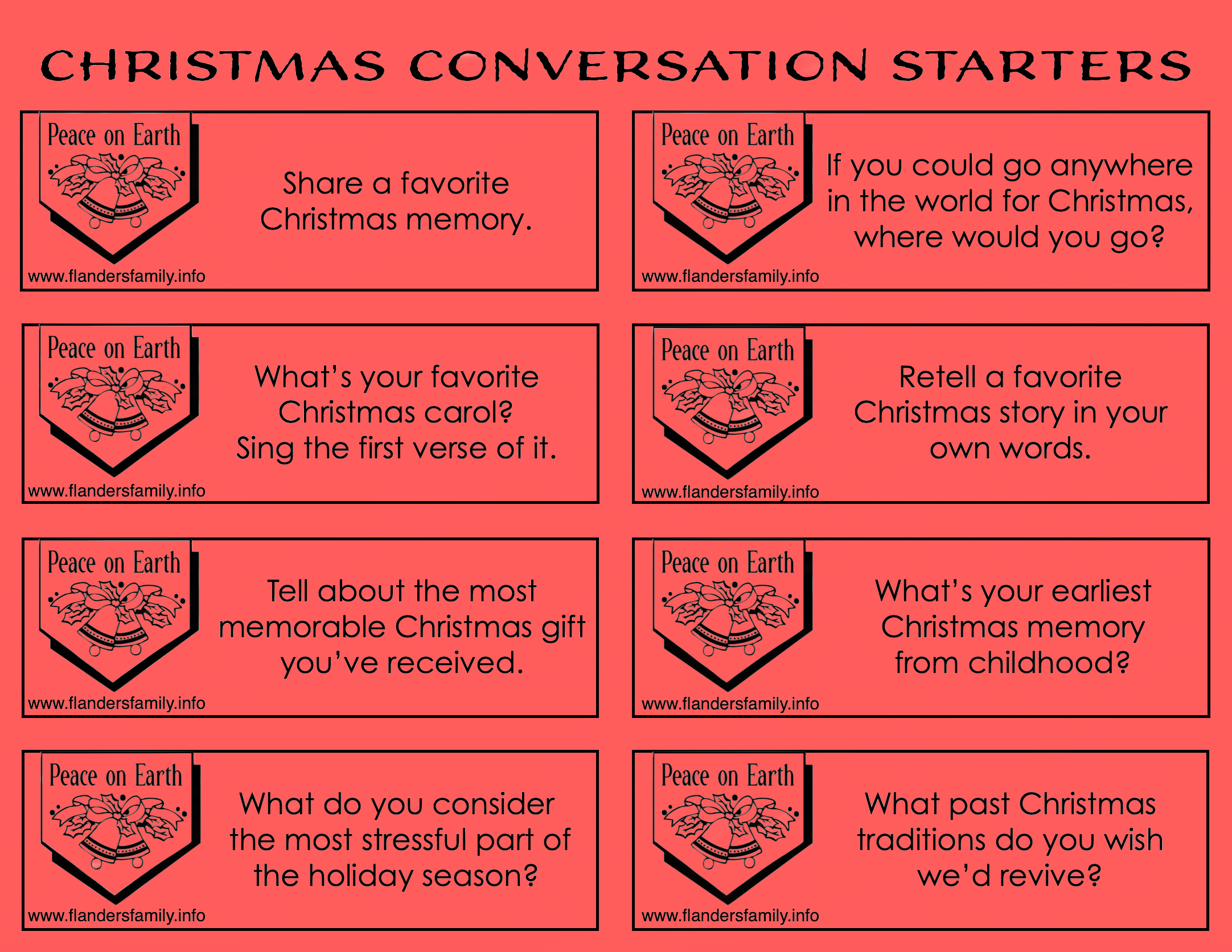 Christmas Conversation Starters