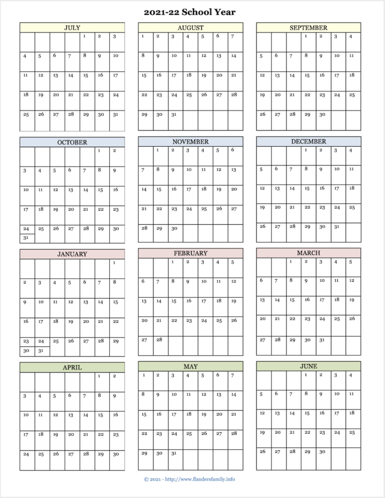 2022 Calendars (Free Printables) Flanders Family Homelife