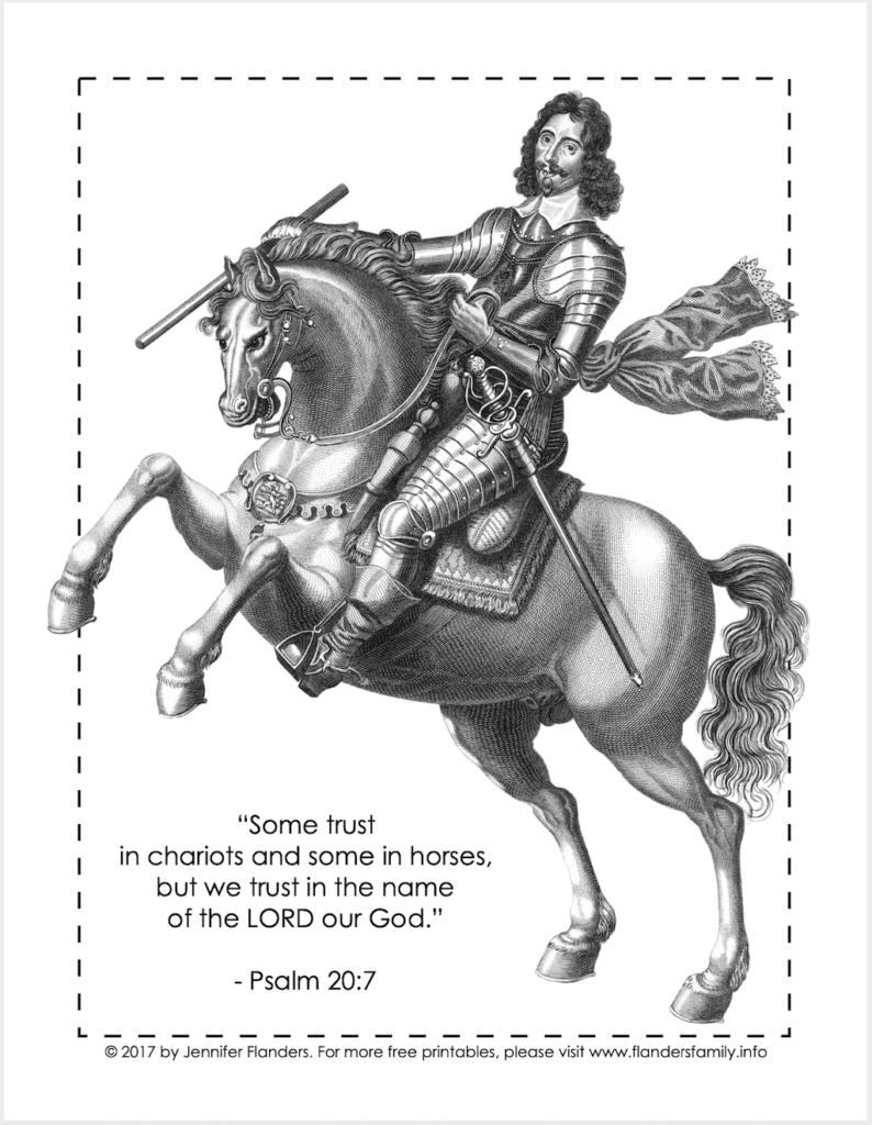Chariots and Horses Coloring Page - Flanders Family Home Life