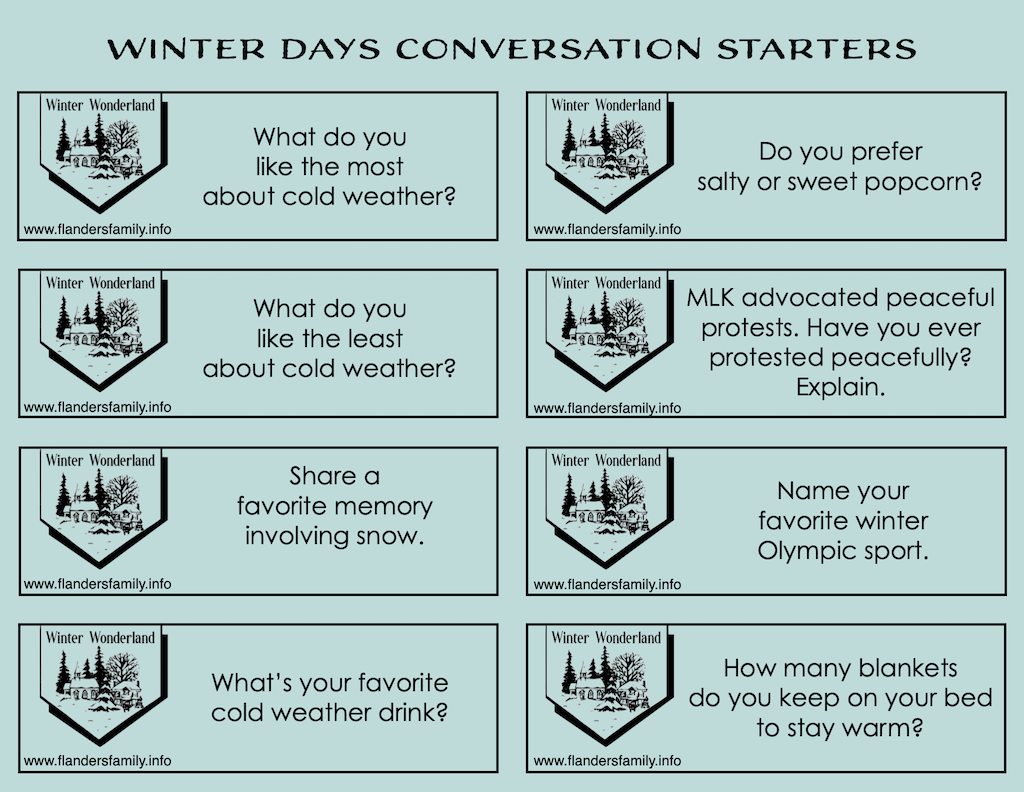 Conversation Starters for Winter Days