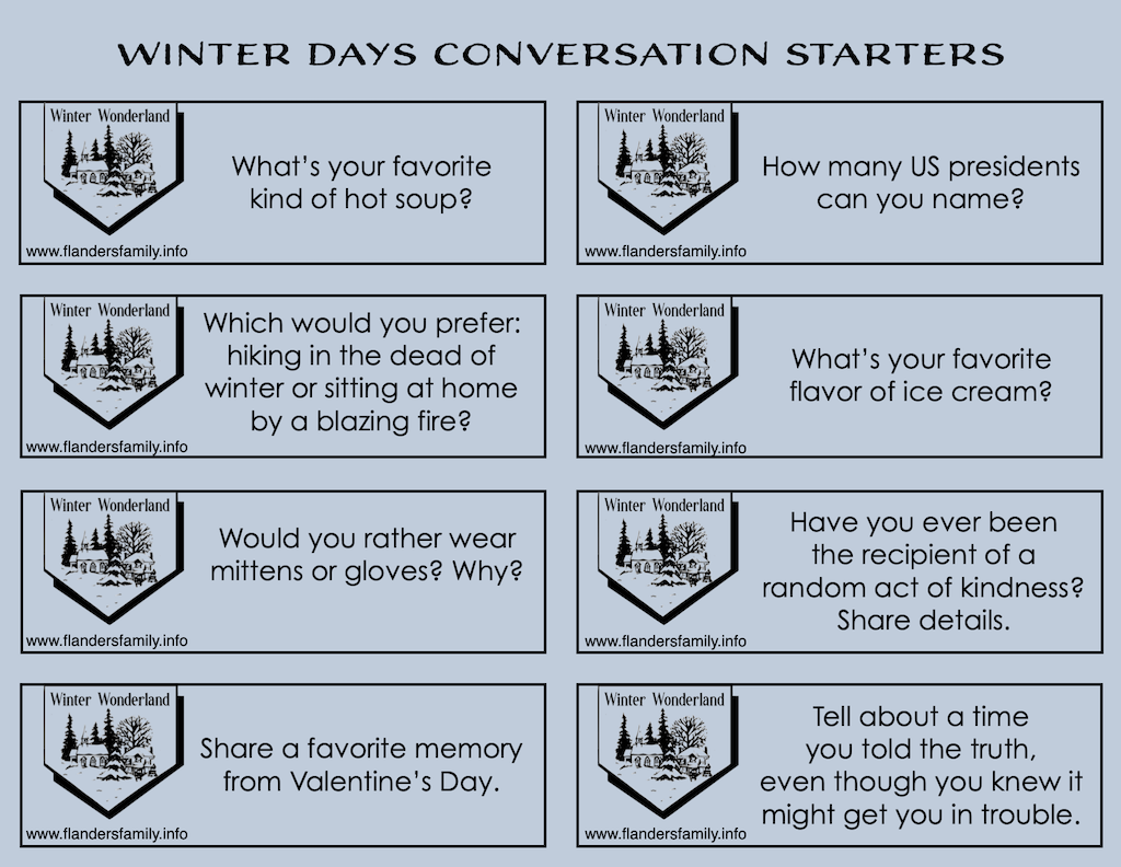 Conversation Starters for Winter Days