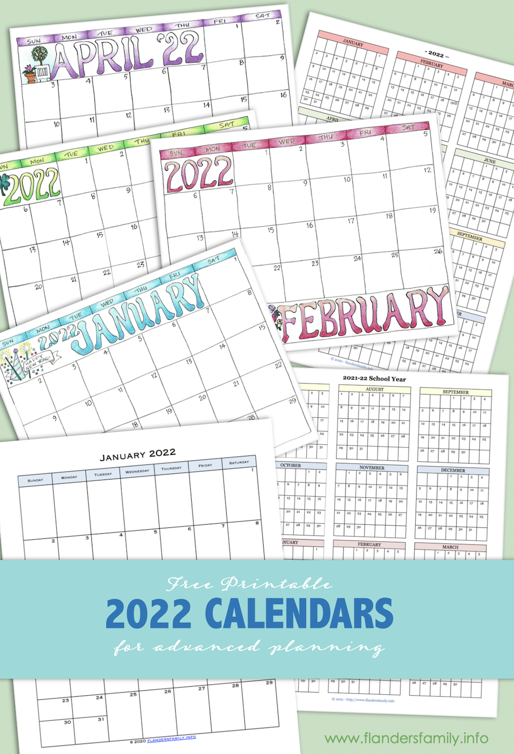 Free Printable 2022 Calendars 