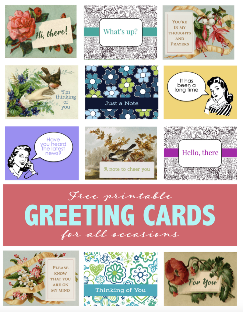 Free printable Greeting Cards for All Occasions