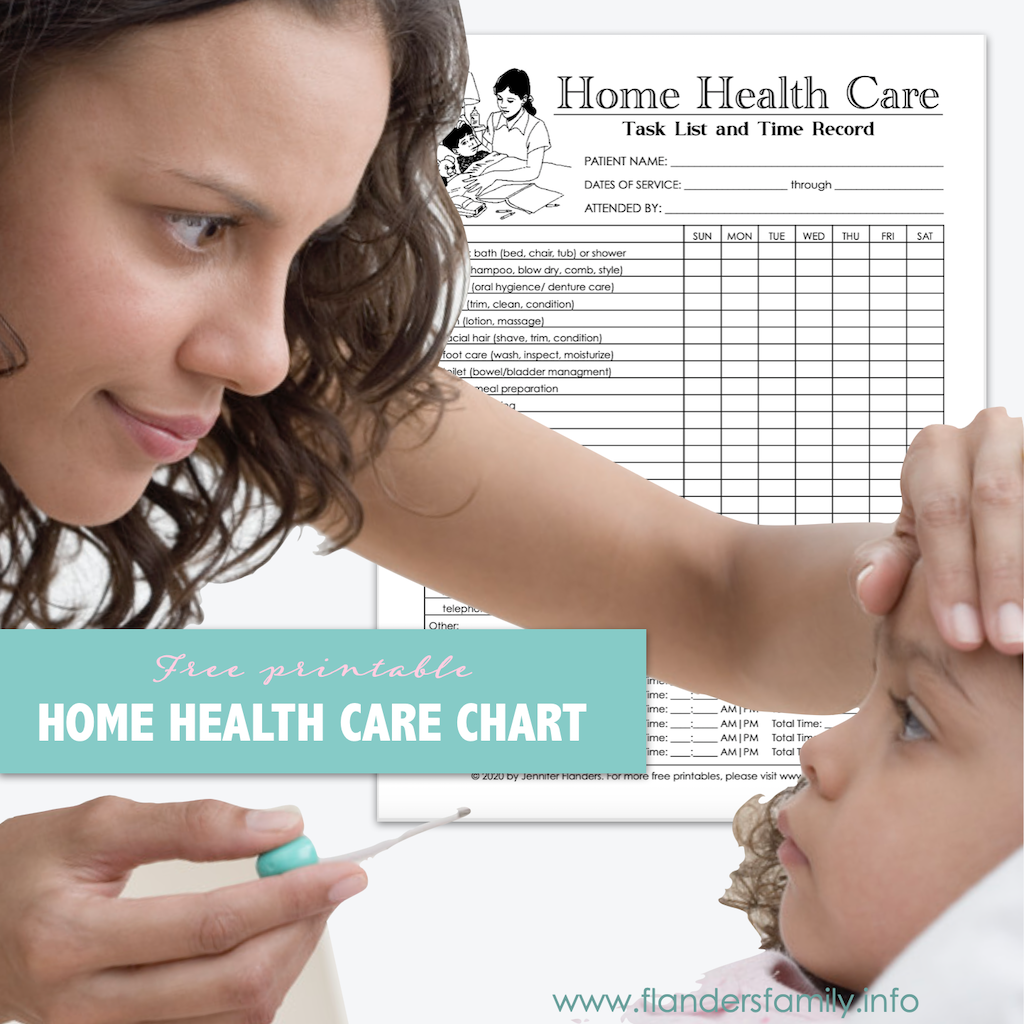Free Printable Home Health Care Chart 