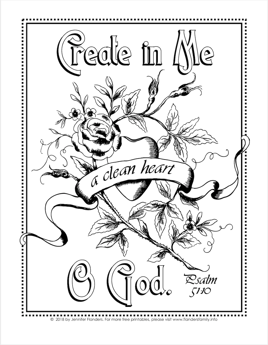 A Clean Heart Coloring Page Flanders Family Homelife
